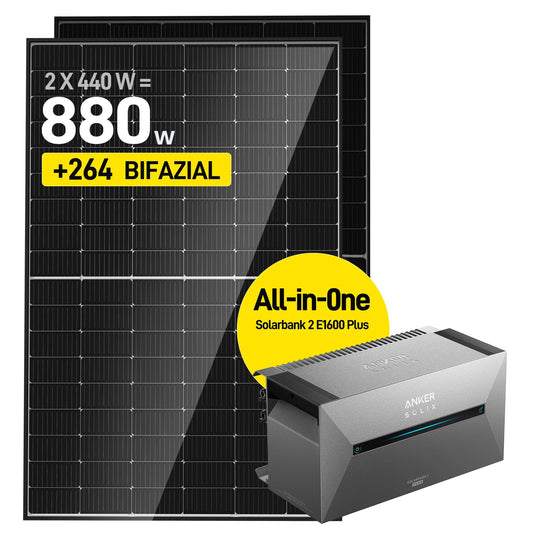 ALLDREI All-in-One Balkonkraftwerk mit Anker Solarbank 2 E1600 Plus System