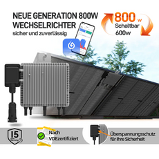 ALLDREI Balkonkraftwerk mit Sunlit BK215, kostenloser Deye SUN-M80G4-EU-Q0 Wechselrichter