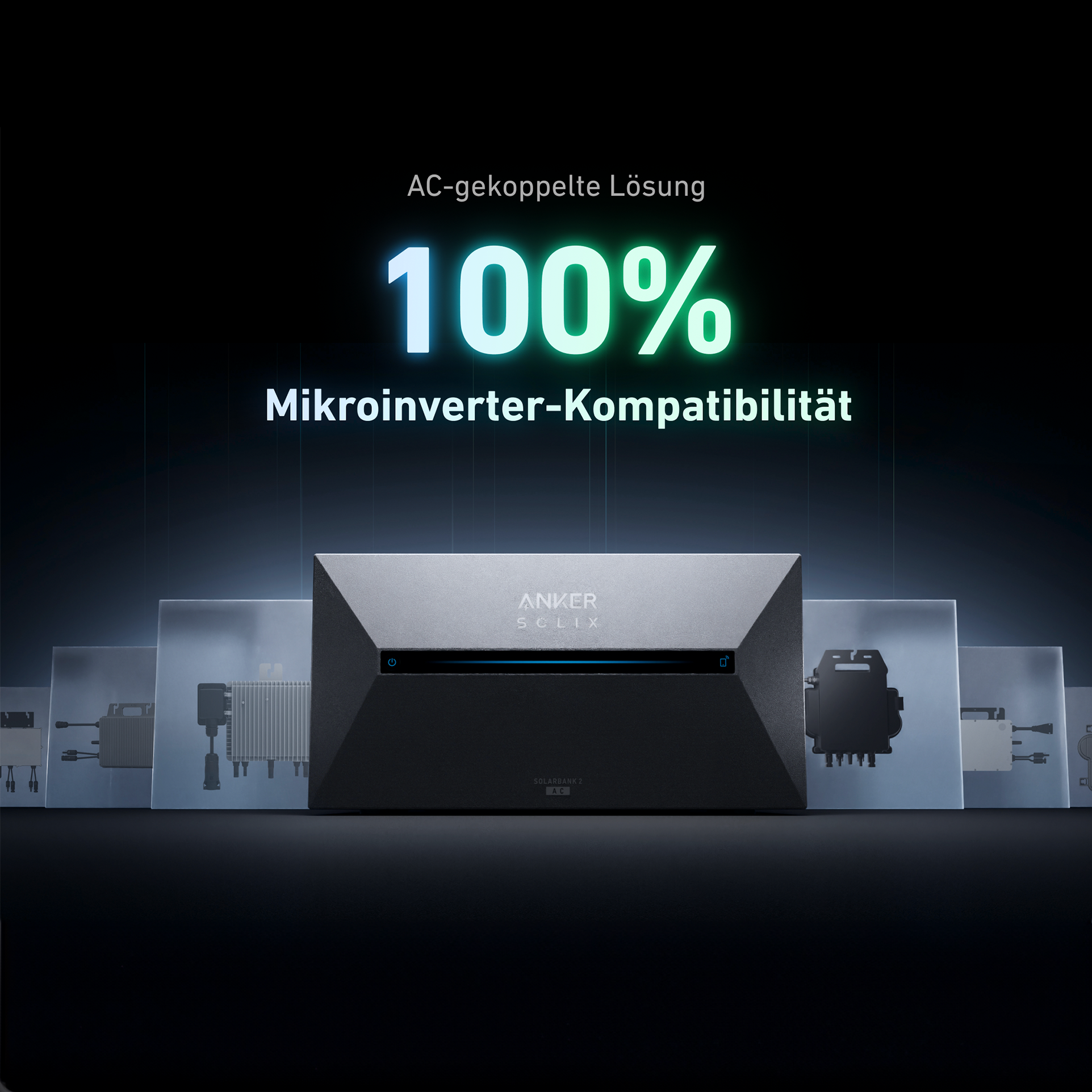 ALLDREI Speicher Anker Solix Solarbank 2 E1600 AC, kostenloser smarter Zähler inklusive