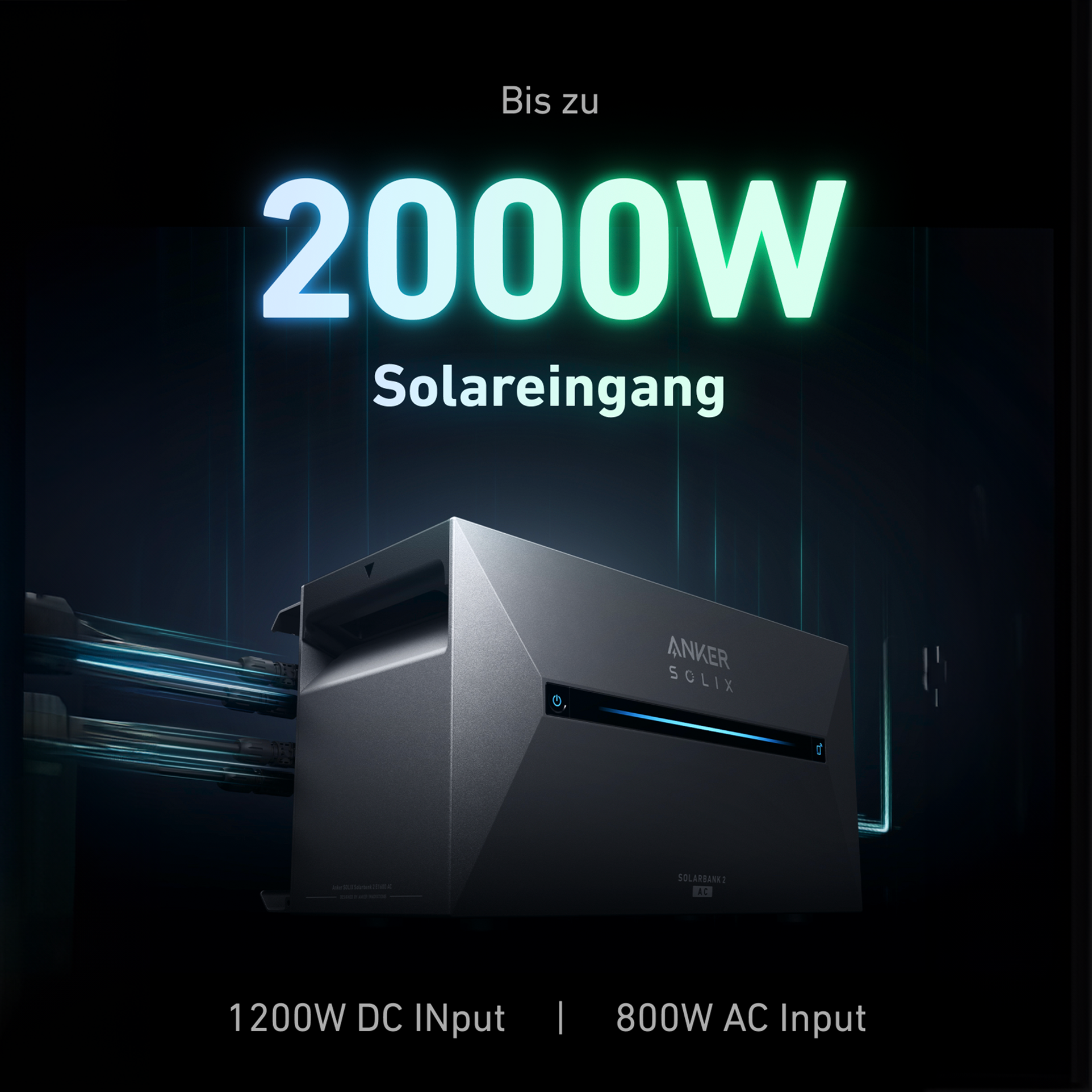 ALLDREl All-in-One Balkonkraftwerk mit Anker Solix Solarbank 2 E1600 AC System