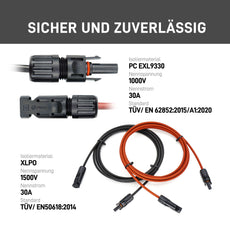 ALLDREI 2x440W Komplettset Balkonkraftwerk, Wechselrichter und Kabel