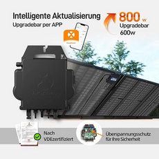 ALLDREI 2x440W Komplettset Balkonkraftwerk, Wechselrichter und Kabel