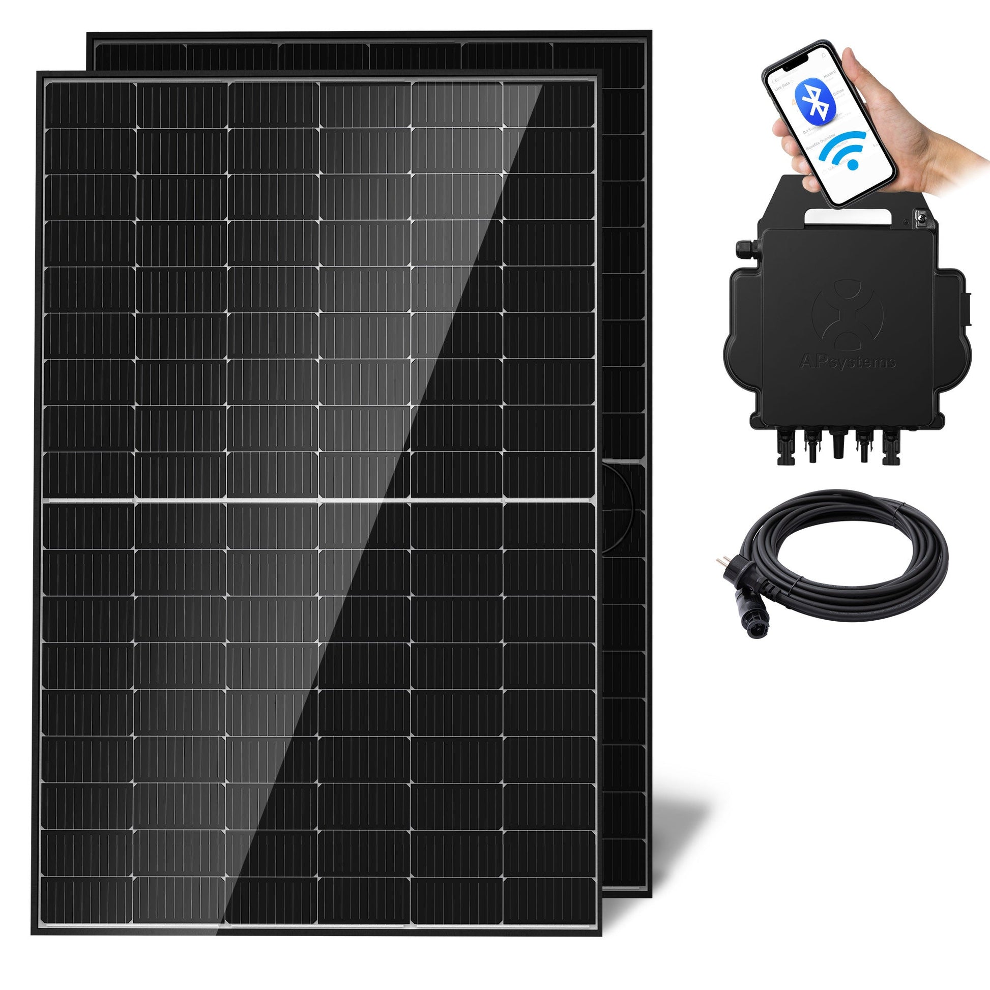 ALLDREI Balkonkraftwerk mit 480W Solarmodule Ohne Halterung