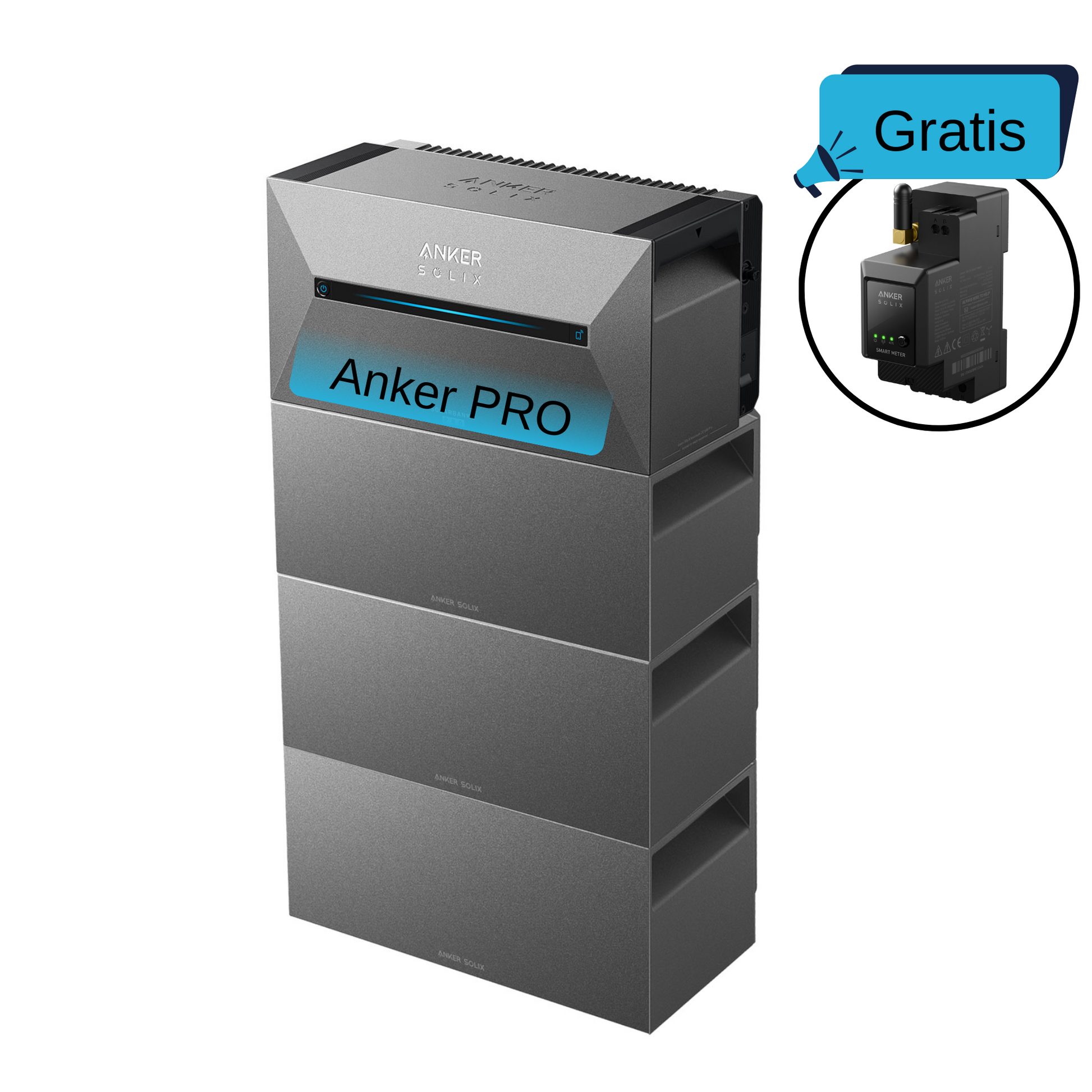 ALLDREI Speicher Anker SOLIX Solarbank 2 E1600 PRO Serie und optionales Balkonkraftwerk