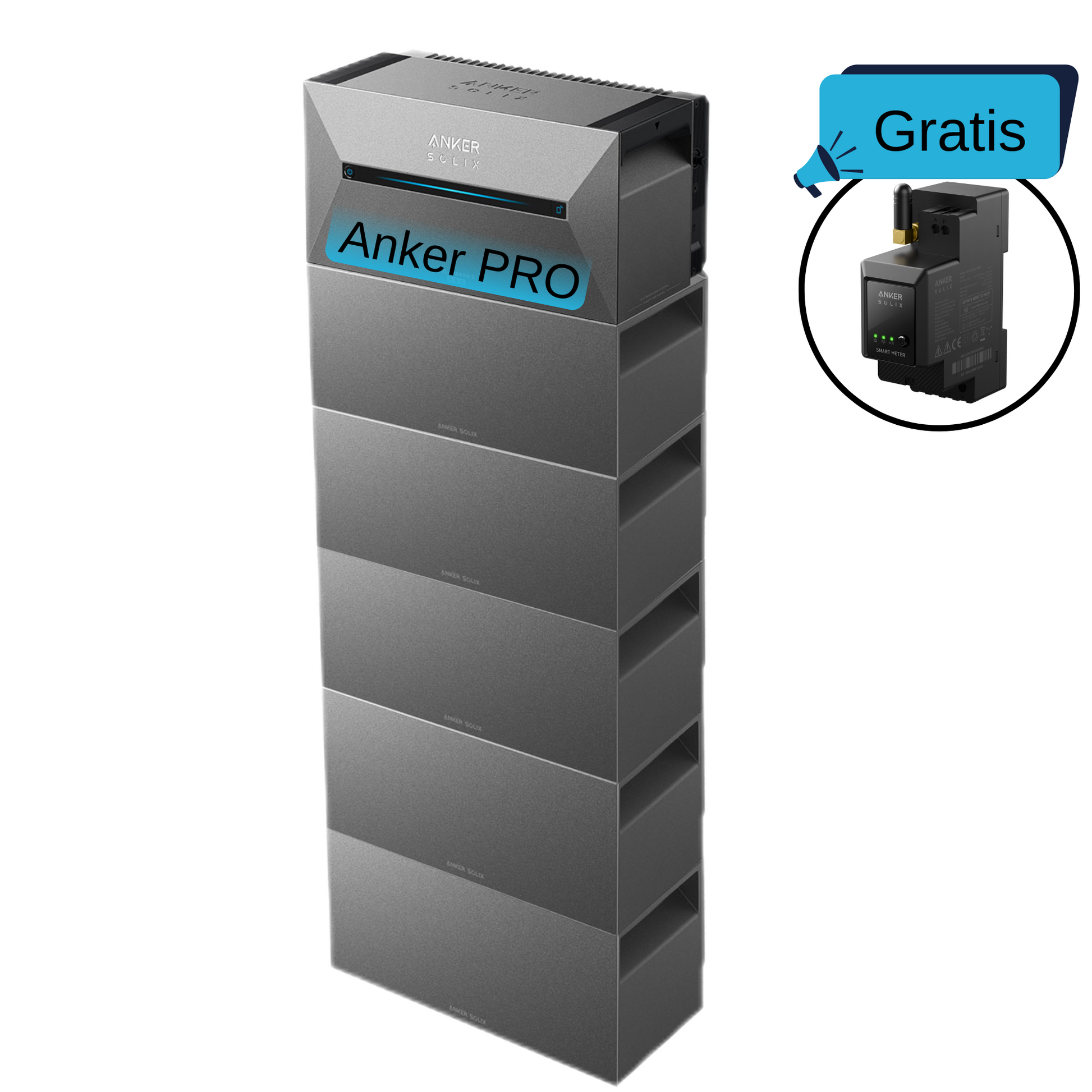 ALLDREI Speicher Anker SOLIX Solarbank 2 E1600 PRO Serie und optionales Balkonkraftwerk