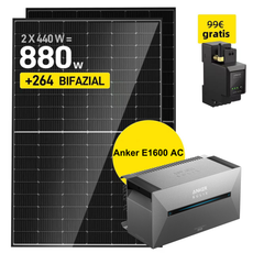 ALLDREl All-in-One Balkonkraftwerk mit Anker Solix Solarbank 2 E1600 AC System